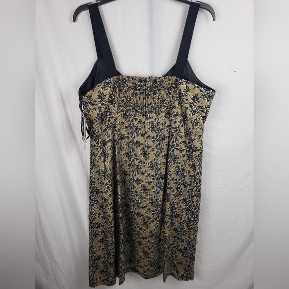 NWT R&K Originals Black and Taupe Floral Sleeveless Dress Sz 16 - Picture 7 of 12